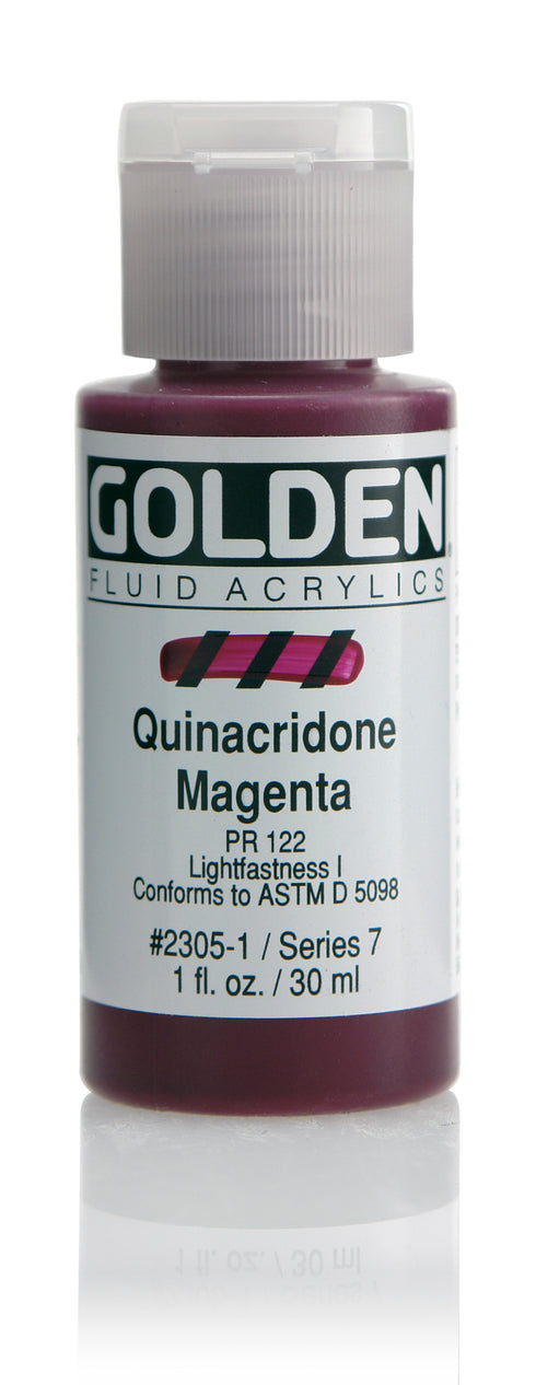 FLUID ACRYLIC PAINT  QUIN MAGENTA 1OZ